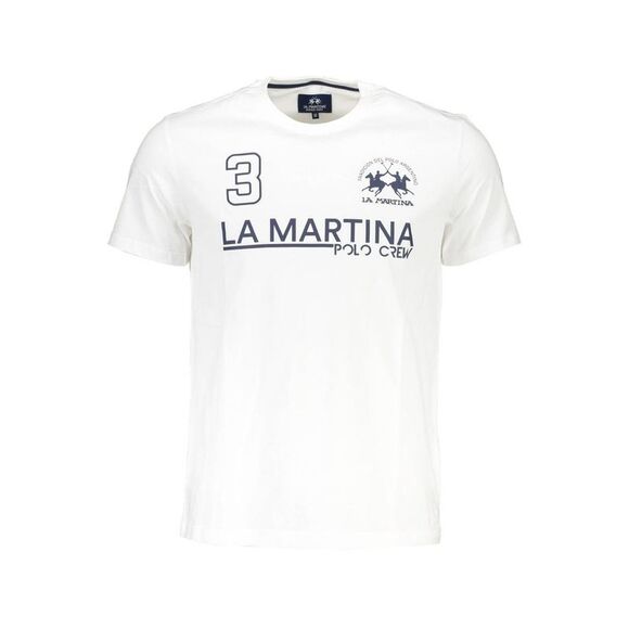 La Martina White Cotton Men Men's T-Shirt